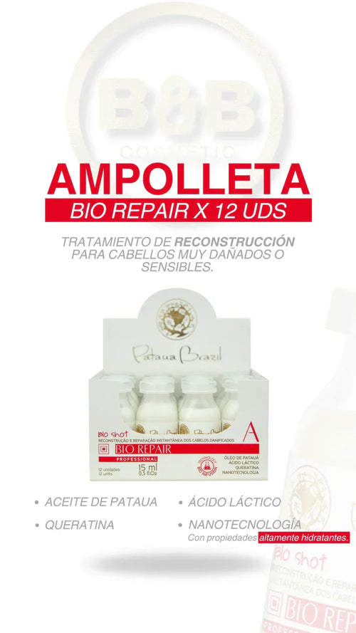 Ampolla de reparación instantánea caja x 12 ampollas 15ml Bio Shot