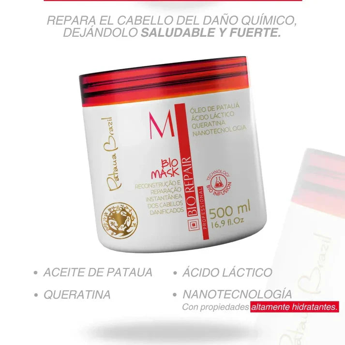 Bio Repair Bio Mask 500ml - Mascarilla Reparadora Profesional con Aceite de Patauá