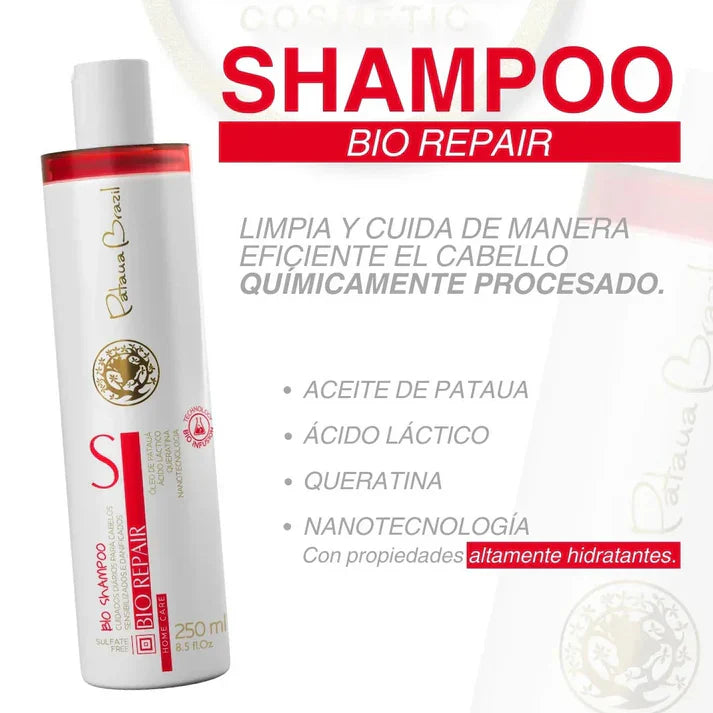 Shampoo Bio Repair 250ml - Champú Sin Sulfatos con Aceite de Patauá